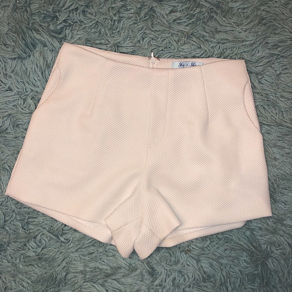 She and Sky White Shorts